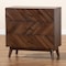 Baxton Studio Hartman Mid-Century Walnut Brown Finished Wood 3-Drawer Storage Chest 193-11720-ZORO - alternate 5